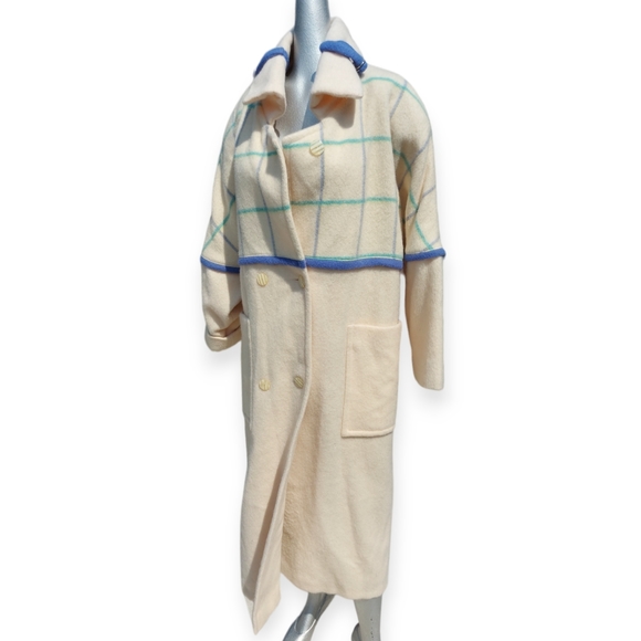 Vintage Shiff Ivory Wool Full Length Coat Size 8 - Picture 14 of 14